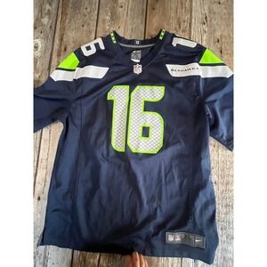 Nike NFL Seattle Seahawks Tyler Lockett 16 Jersey Mens XL Navy Blue Action Green